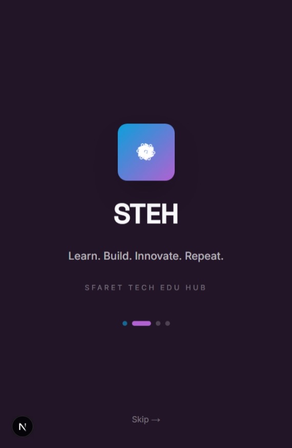 STEH LMS Mobile App Dashboard